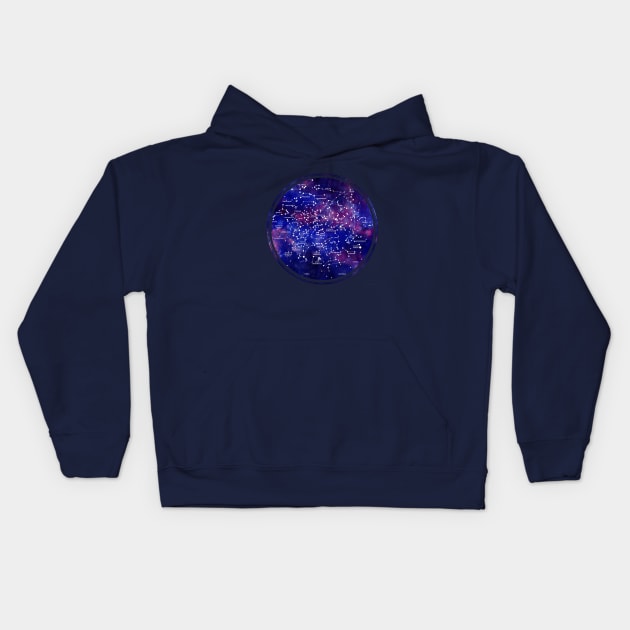 Star Map Kids Hoodie by Sirenarts